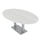 Skutchi Designs 45.25 in W, 84 in L, 29 in H, Engineered Wood Top, White HAR-OVL-46X84-DOU-WC - alternate 1